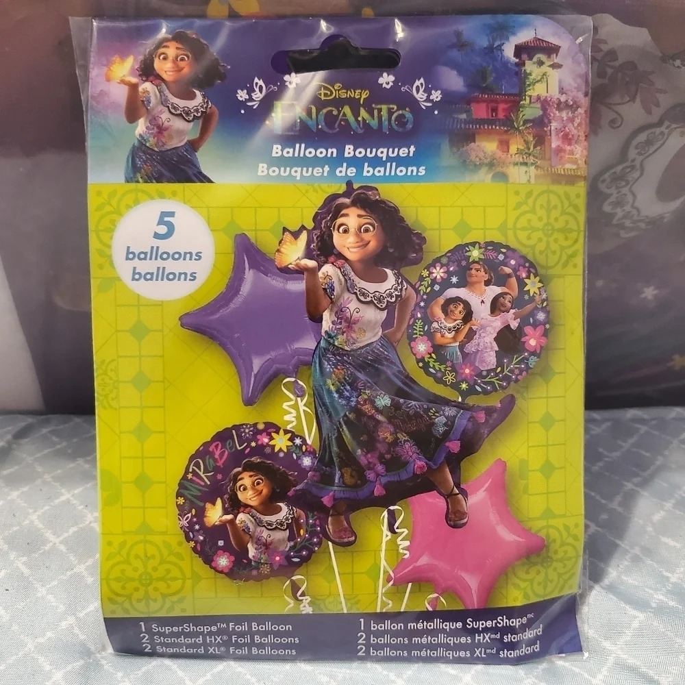 Encanto Foil Balloons Supershape XL Mirabel Bouquet 5 PC - Picture 2 of 4